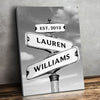 Always Beside You - Couple Personalized Custom Vertical Canvas - Gift For Husband Wife, Anniversary