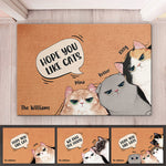Custom Hope You Like Cats Home Decor - Personalized Doormat