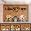 There's Like A Bunch Of Pets In Here - Dog & Cat Personalized Custom Decorative Mat - Gift For Pet Owners, Pet Lovers
