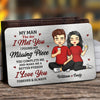 My Man The Day I Met You - Couple Personalized Custom Aluminum Wallet Card -  Gift For Husband Wife