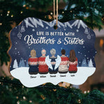 Custom Name Brothers and Sisters Christmas Gifts - Personalized Ornament