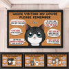 Remember When Visit Our House - Cat Personalized Custom Decorative Mat - Gift For Pet Owners, Pet Lovers