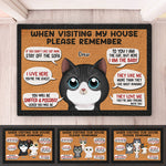 Custom Cat House Rules Gifts for Cat Lovers - Personalized Doormat