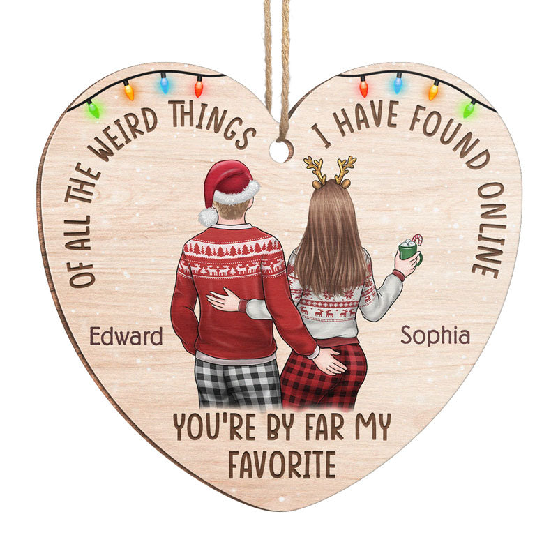 Custom Name Funny Christmas Couple Gifts - Personalized Ornament