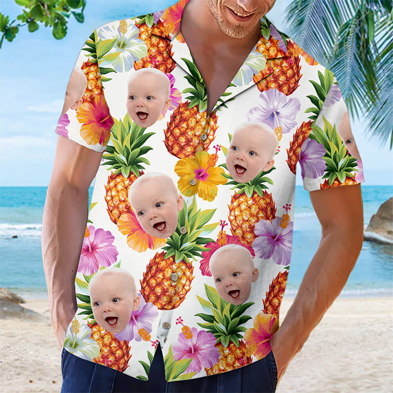 Custom Photo Seek To Sea More - Family Personalized Face Custom Unisex Tropical Hawaiian Aloha Shirt - Summer Vacation Gift, Gift For Family Members