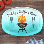 Custom Name Grill Master Gifts for Dad - Personalized Platter