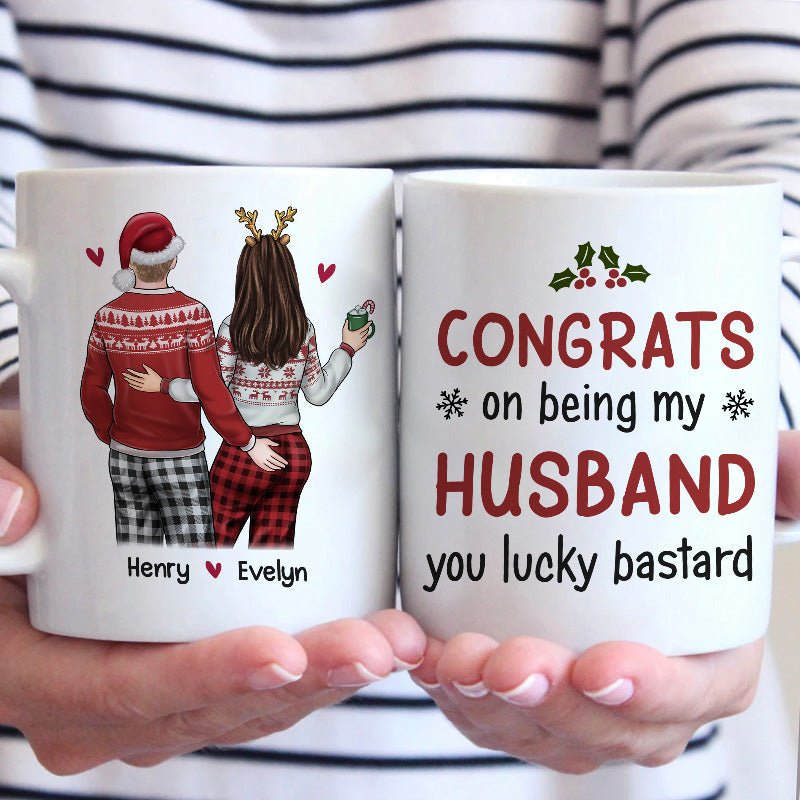 Custom Name Funny Christmas Gifts for Husband - Personalized Mugs
