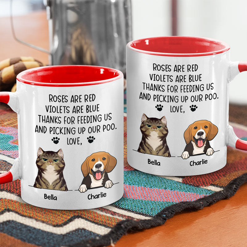 Custom Name Funny Dog and Cat Gifts - Personalized Accent Mugs