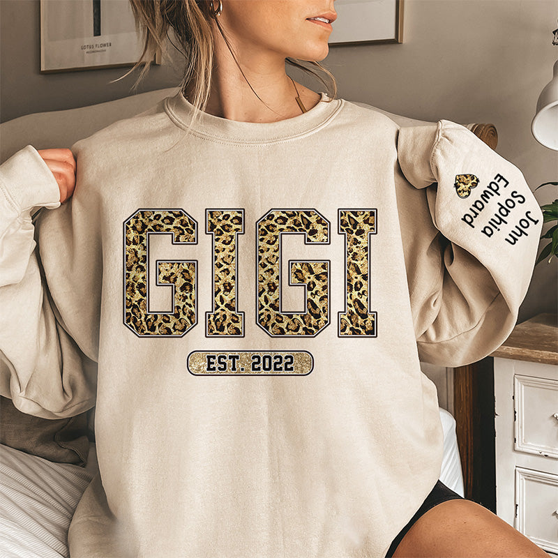 Custom Leopard Print Name Gifts - Personalized Sweater