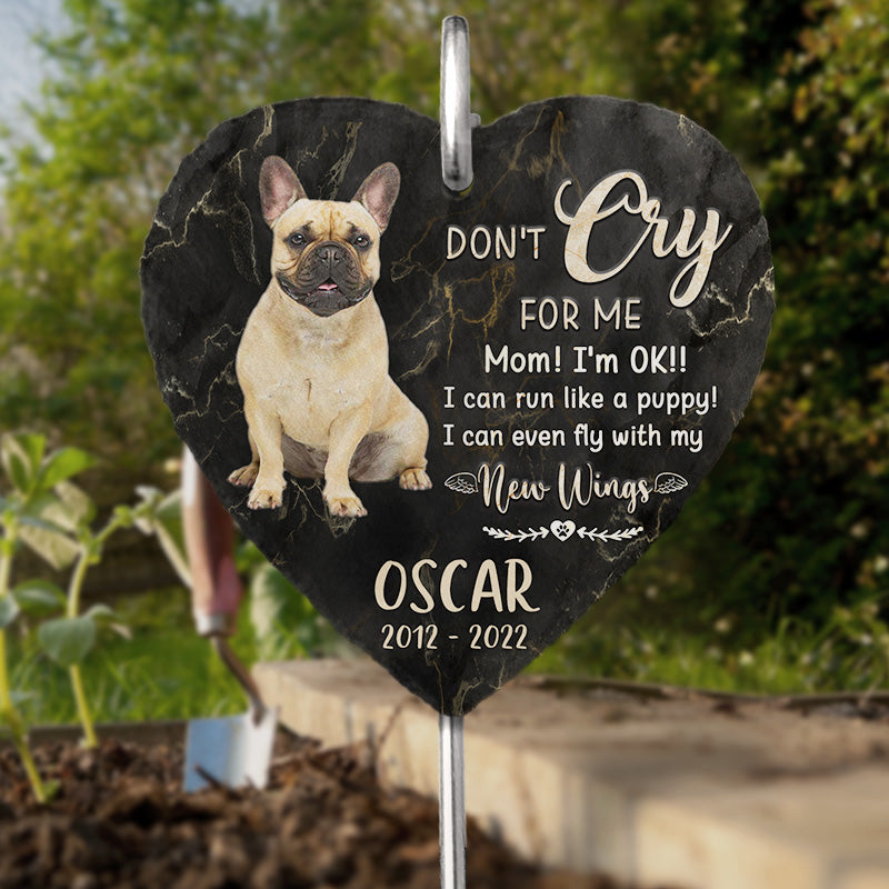 Custom Photo Puppy Love You So Much - Memorial Personalized Memorial Garden Slate & Hook - Sympathy Gift, Gift For Pet Owners, Pet Lovers