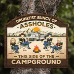 Custom Name Funny Camping Gifts for Friends - Personalized Wood Sign