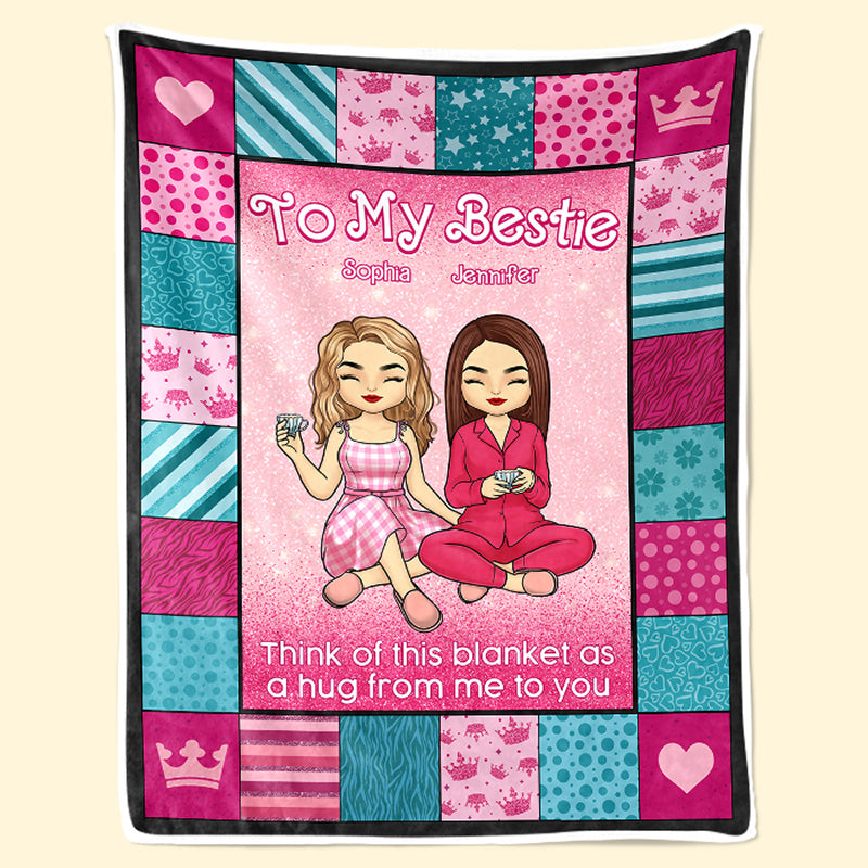 Best Friends For Life - Bestie Personalized Custom Blanket - Christmas Gift For Best Friends, BFF, Sisters