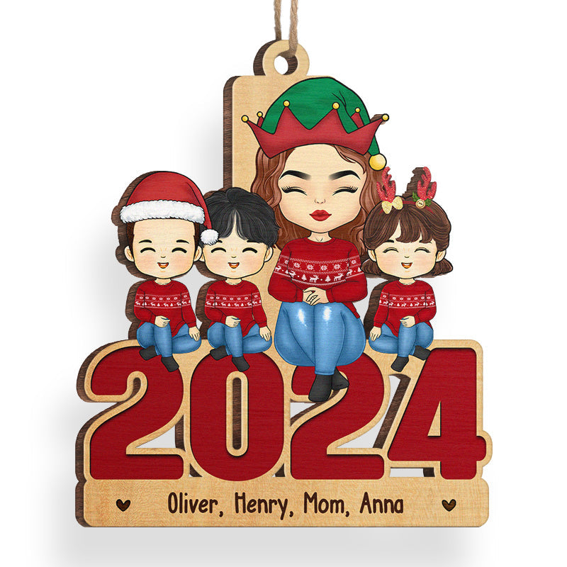 Custom Name Christmas Family Gifts for Mom - Personalized Ornament
