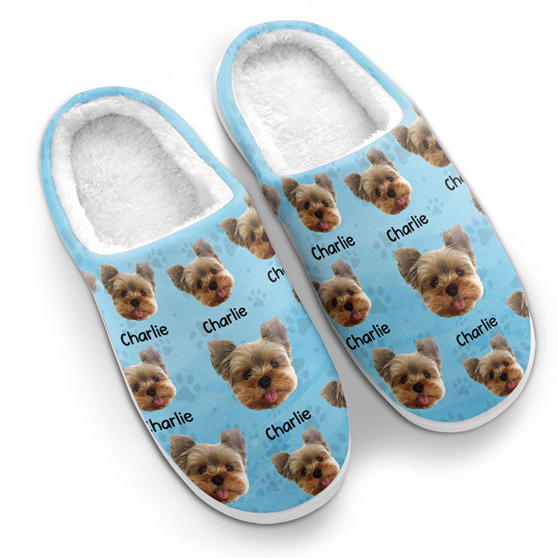 Custom Name Yorkshire Terrier Gifts for Dog Lovers - Personalized Fluffy Slipper
