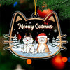 Cats Make The Season Bright - Cat Personalized Custom Ornament - Acrylic Cat Shaped - Christmas Gift For Pet Owners, Pet Lovers