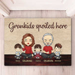 Custom Name Spoiled Grandkids Gifts for Grandparents - Personalized Doormat