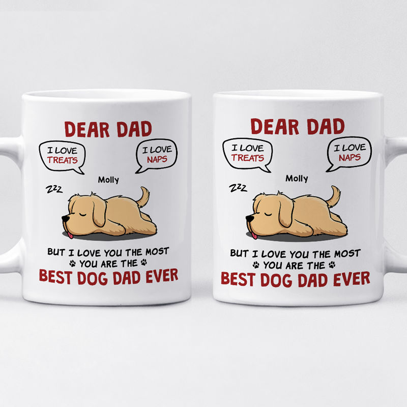 Custom Name Dog Dad Gifts for Pet Lovers - Personalized Mugs