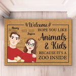 Custom Hope You Like Animals & Kids Housewarming Gifts - Personalized Doormat