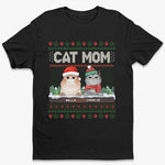 Custom Name Christmas Cat Mom Gifts for Women - Personalized Apparel