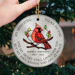 Custom Name Memorial Dragonfly Gifts - Personalized Ceramic Ornament