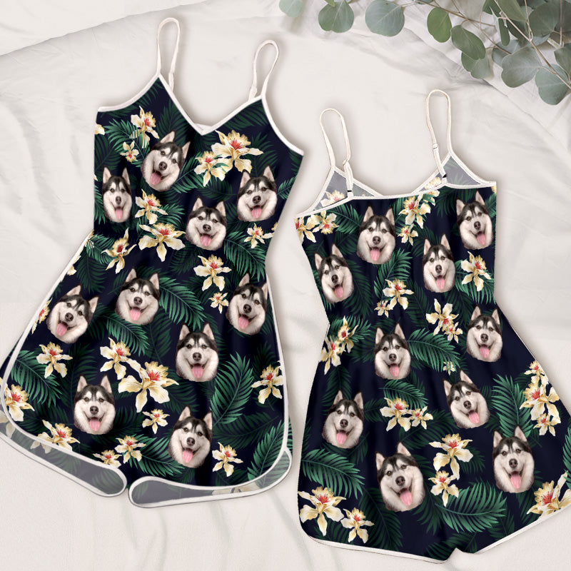 Custom Photo Best Summer Ever - Dog & Cat Personalized Custom Sleeveless Romper - Gift For Pet Owners, Pet Lovers