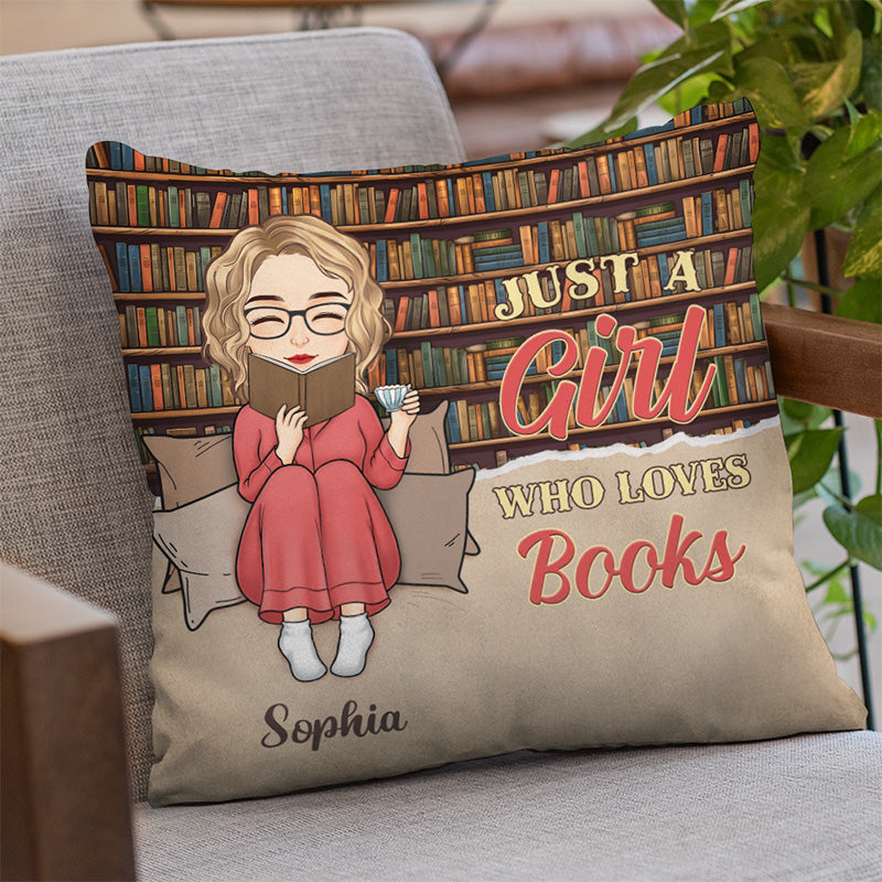 Custom Name Book Lover Gifts for Women - Personalized Pillow