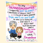 Custom Name Grandma to Granddaughter Gifts - Personalized Blanket
