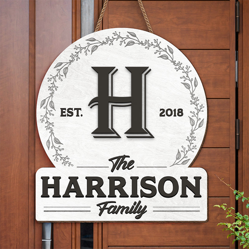Custom Family Name Housewarming Gifts - Personalized Wood Sign