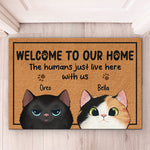 Custom Funny Cat Welcome Home Decor - Personalized Doormat