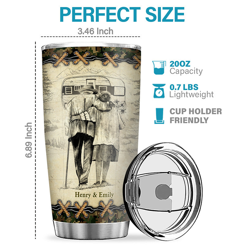 I Love You Forever And Always - Couple Personalized Custom Tumbler - Gift For Wife, Anniversary