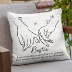 Custom Name Bestie Gifts for Friends - Personalized Pillow