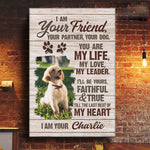 Custom Dog Photo Name Gifts for Dog Lovers - Personalized Canvas