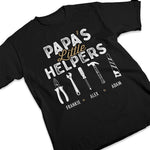 Custom Name Papa's Little Helpers Gifts for Dad - Personalized Apparel