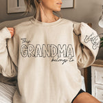 Custom Name Grandma Gifts for Grandmothers - Personalized Sweater