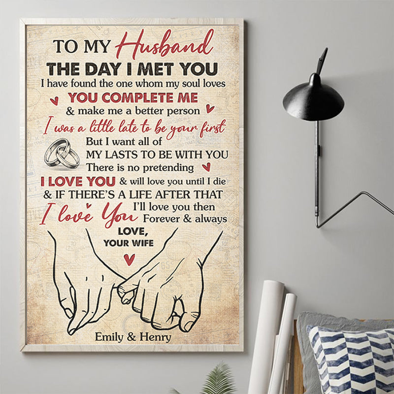 Custom Name Romantic Husband Gifts - Personalized Poster