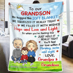 Custom Name Granddaughter Love Gifts from Grandma and Grandpa - Personalized Blanket