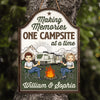 Camping Partners For Life - Camping Personalized Custom Shaped Home Decor Wood Sign - House Warming Gift For Couples, Husband Wife, Camping Lovers