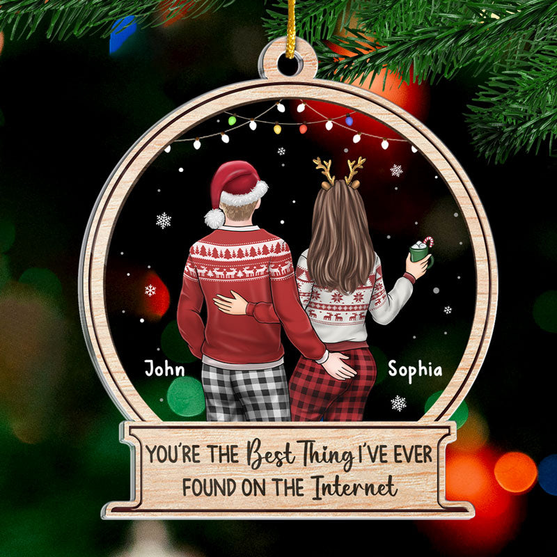 Custom Name Christmas Couple Gifts - Personalized Ornament