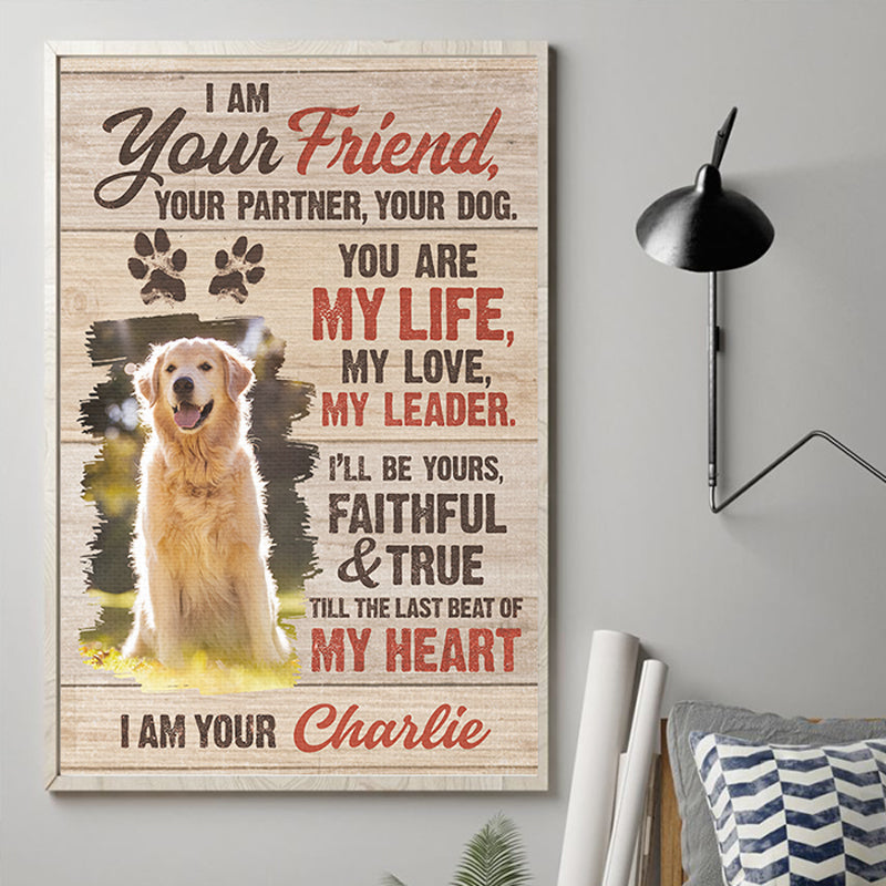 Custom Pet Photo Dog Lover Gifts - Personalized Poster