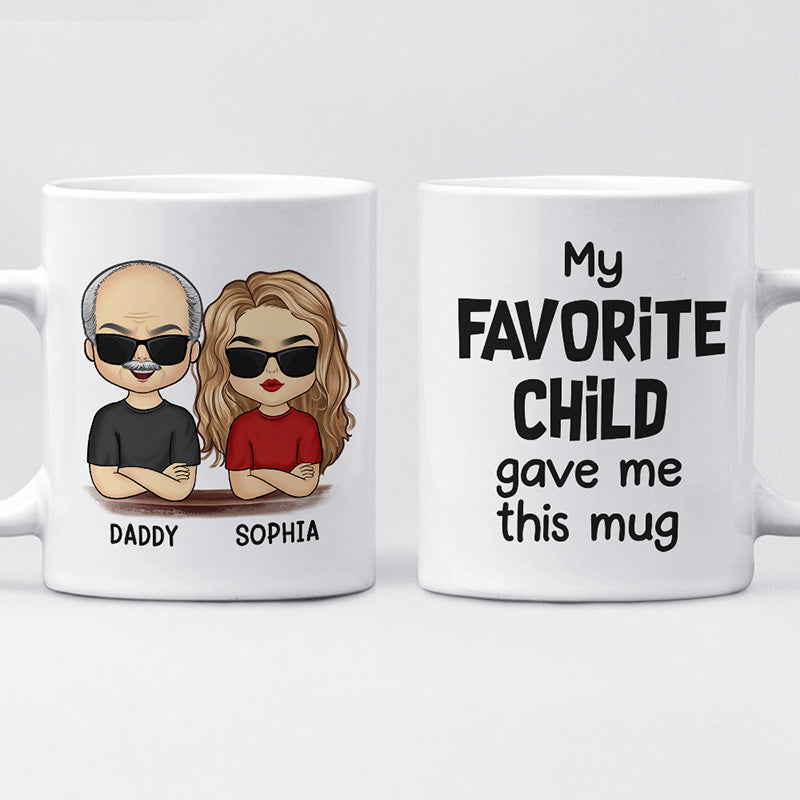 Proud Dad Of A Freaking Awesome Daughter - Family Personalized Custom Mug - Father's Day, Birthday Gift For Dad
