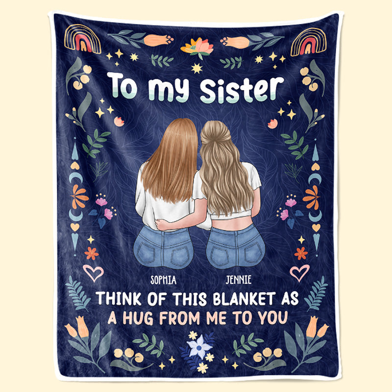 Custom Name Sister Gifts - Personalized Blanket