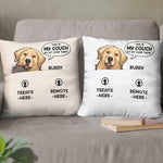 Custom Name Funny Dog Couch Gifts for Dog Lovers - Personalized Pillow