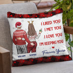 Custom Name Christmas Gifts for Couples - Personalized Pillow