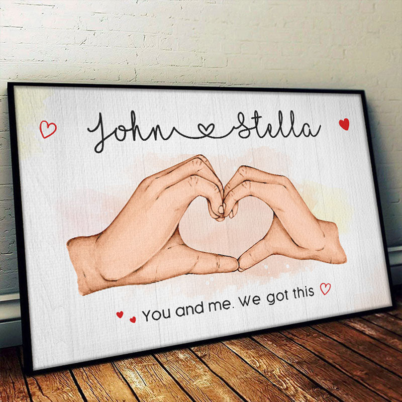 Custom Name Couple Love Gifts - Personalized Poster
