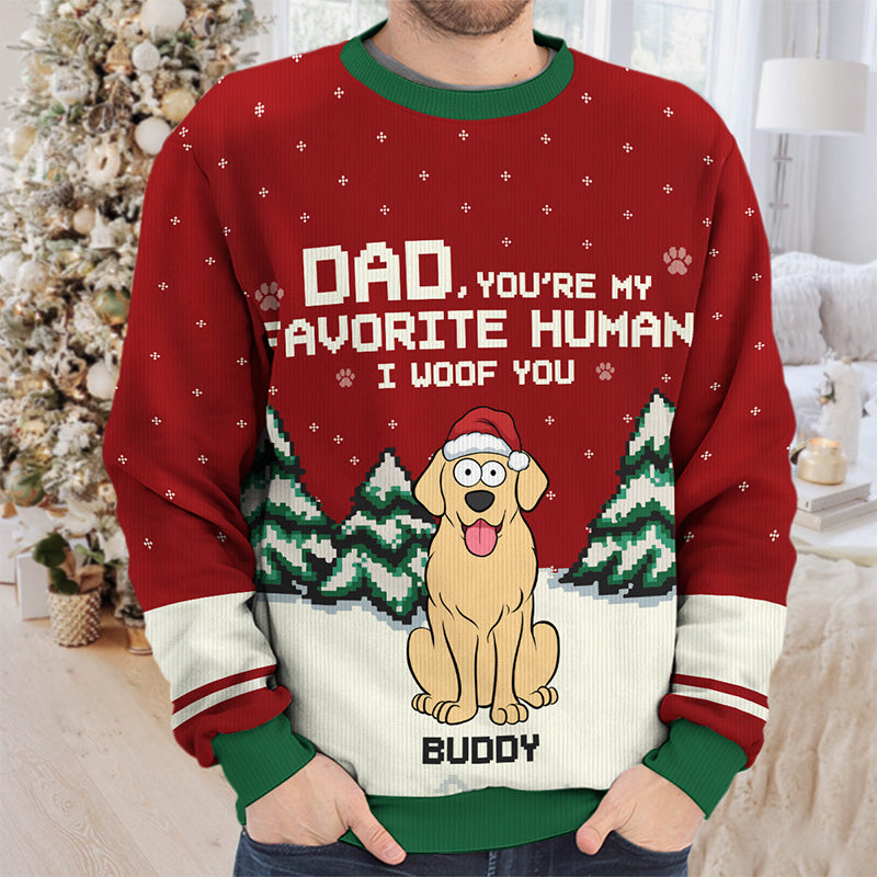 Custom Name Christmas Gifts for Dog Dads - Personalized Sweatshirt