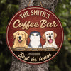 The Best Coffee Bar In Town - Dog & Cat Personalized Custom Shaped Home Decor Wood Sign - House Warming Gift For Pet Owners, Pet Lovers