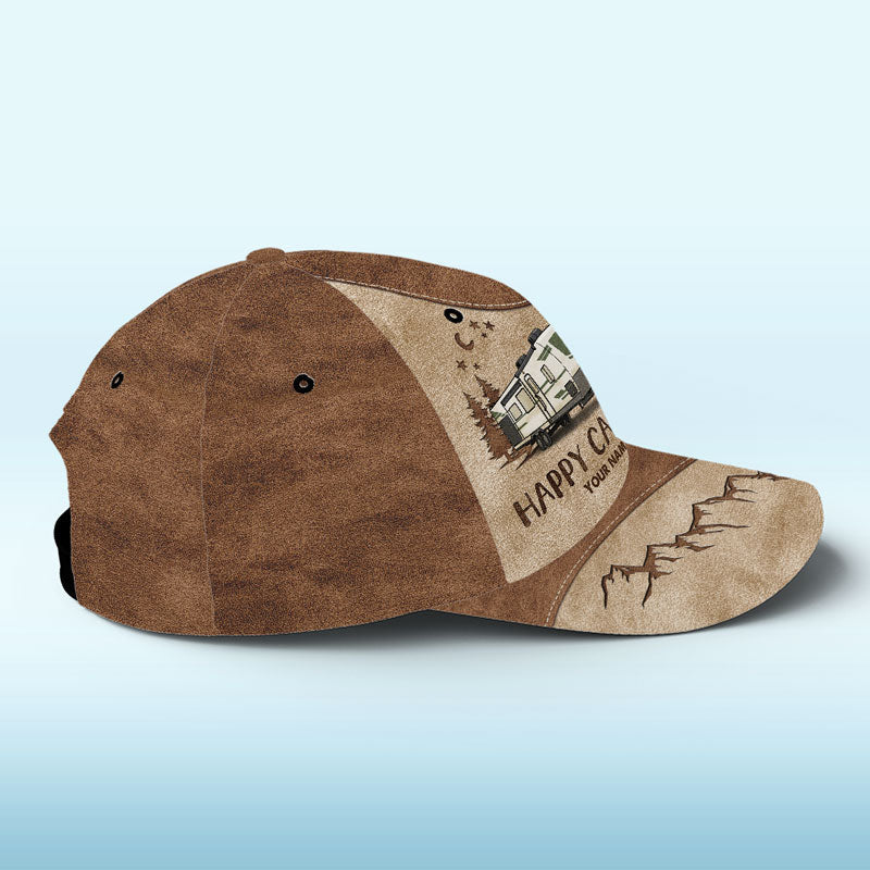 Custom Happy Camper RV Camping Gifts - Personalized Classic Cap