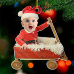 Custom Photo Baby Santa Christmas Keepsake - Personalized Ornament