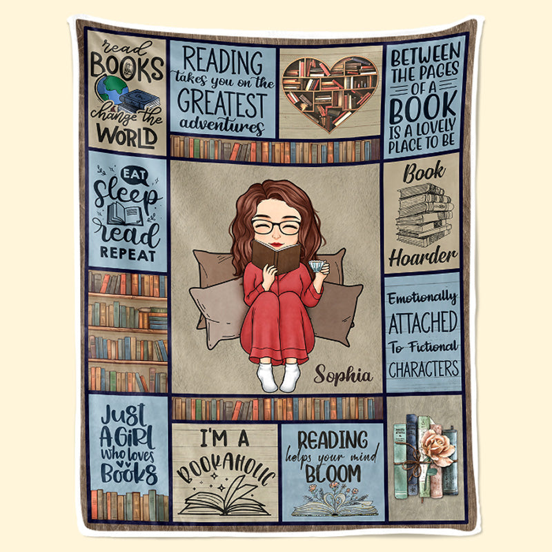 I'm A Bookaholic - Personalized Custom Blanket - Christmas Gift For Book Lovers