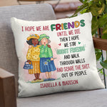 Custom Name Ghost Friends Gifts for Best Friends - Personalized Pillow